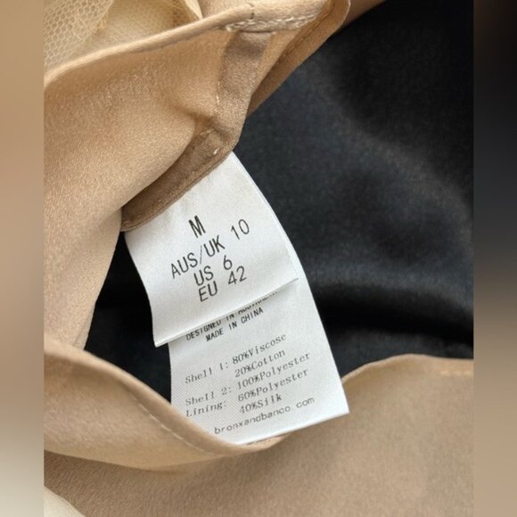🆕 BRONX & BANCO 🧿 NWOT Harper Strapless Beige and Black Gown, Sz M US 6 - Picture 15 of 15